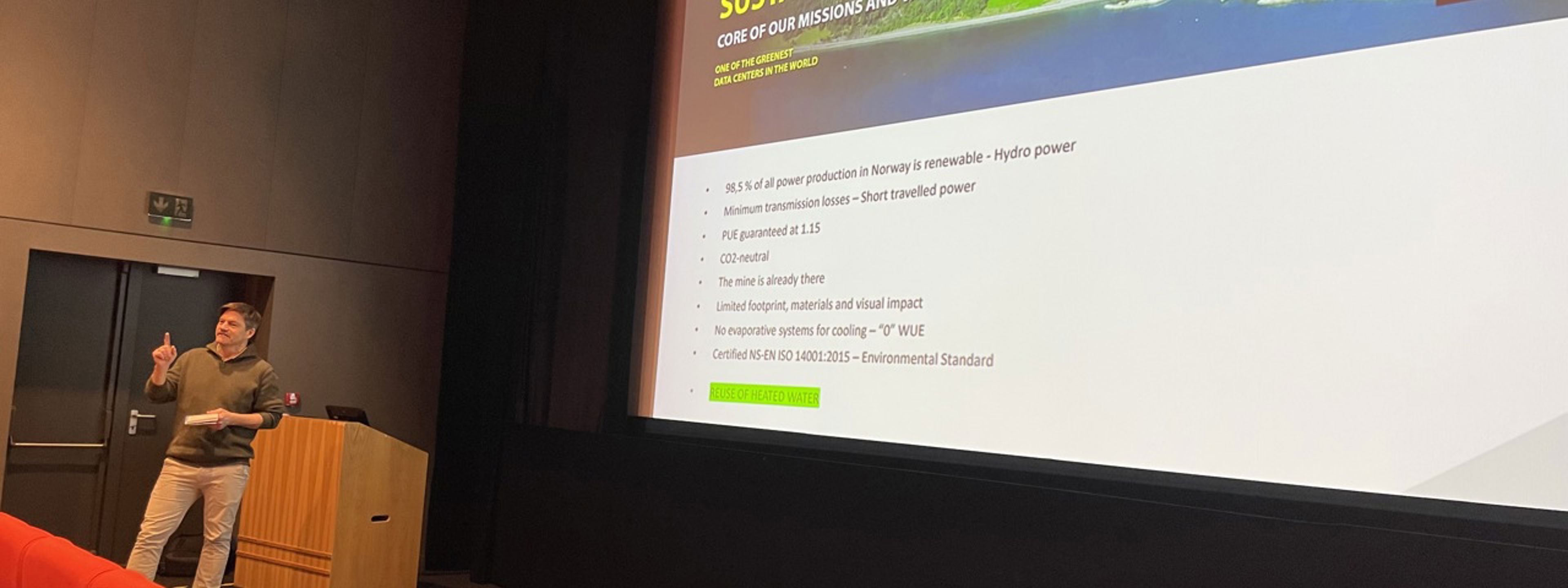 Mats Andersson presenterer Lefdal Mine Datacenter